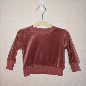 Peyton & Scout Rust Orange Red Sweater Baby Girl Size 3-6 Months